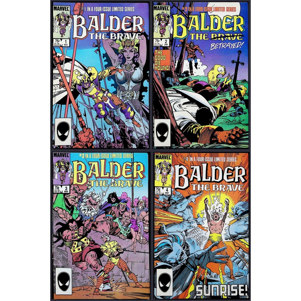 Balder the Brave #1 2 3 4 Complete Limited Series Walter‎ Simonson Marvel 1985